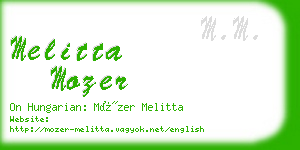 melitta mozer business card